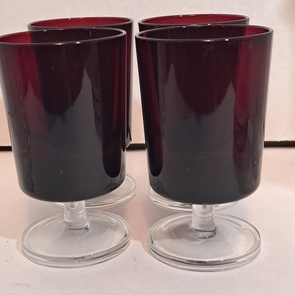 Cavalier Ruby Red Wine Goblets.